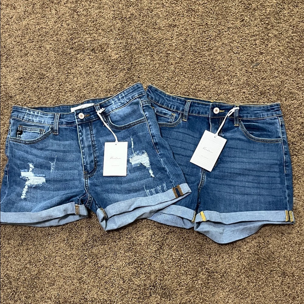KanCan Distressed Blue Jean Shorts